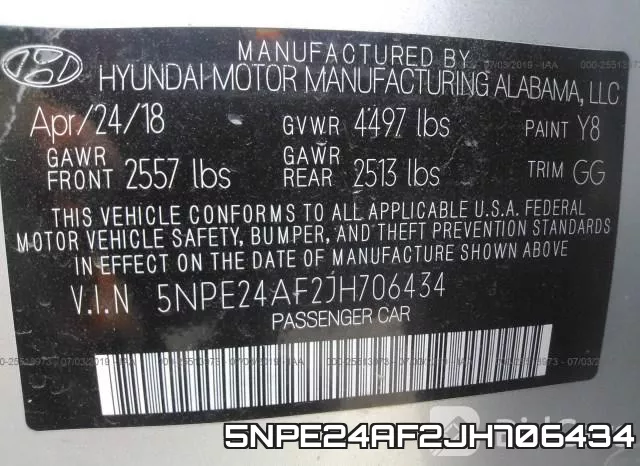 5NPE24AF2JH706434 фото 10