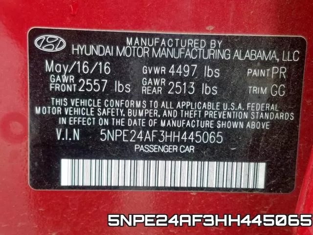 5NPE24AF3HH445065 фото 2