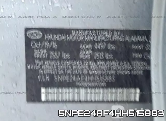 5NPE24AF4HH515883 фото 10