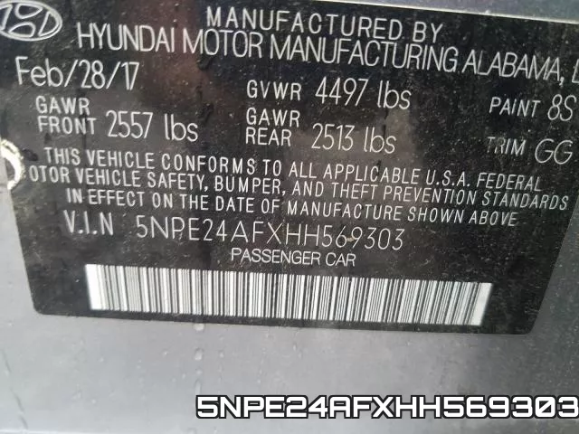 5NPE24AFXHH569303 фото 2