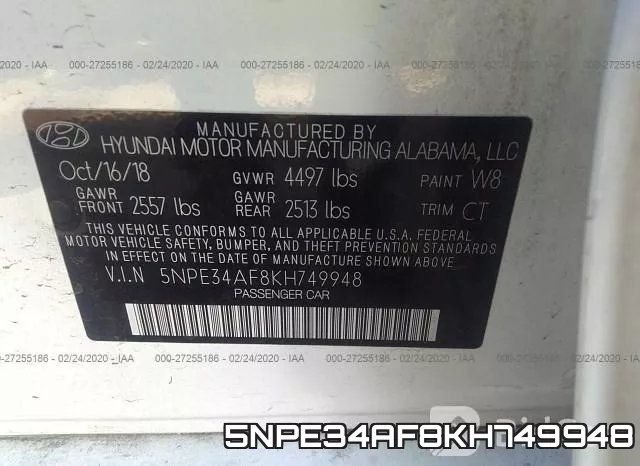 5NPE34AF8KH749948 фото 10