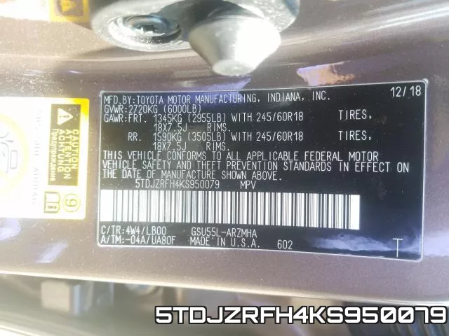 5TDJZRFH4KS950079 фото 2