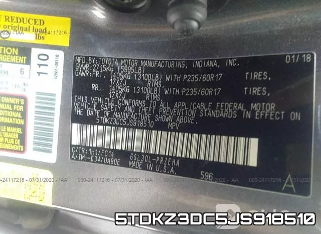 5TDKZ3DC5JS918510 фото 10