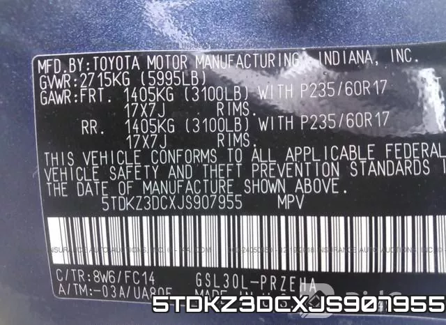5TDKZ3DCXJS907955 фото 10