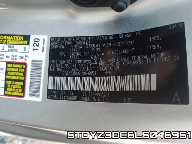 5TDYZ3DC6LS046951 фото 2