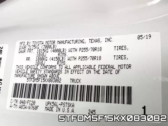 5TFDM5F15KX083082 фото 2