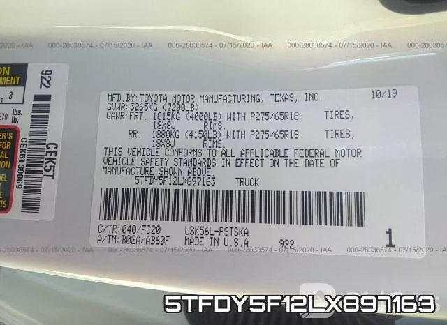 5TFDY5F12LX897163 фото 10