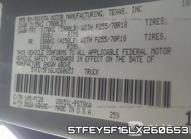 5TFEY5F16LX260653 фото 10