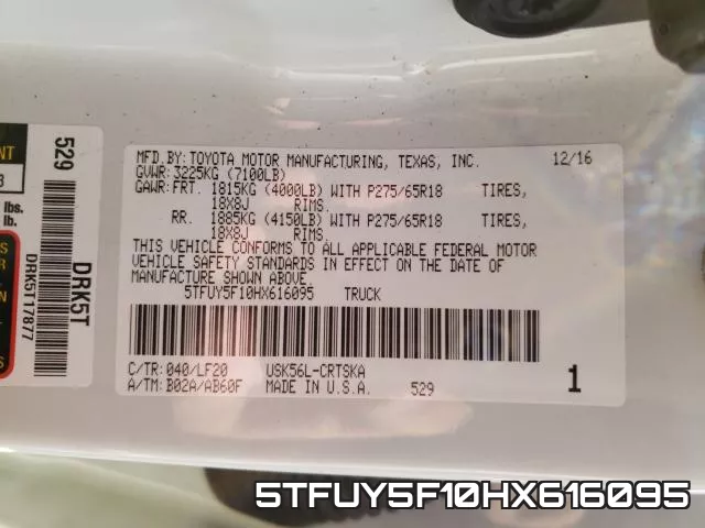 5TFUY5F10HX616095 фото 2