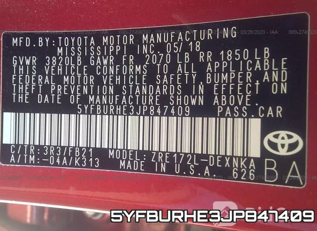 5YFBURHE3JP847409 фото 10