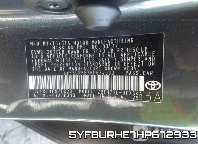 5YFBURHE7HP672933 фото 10