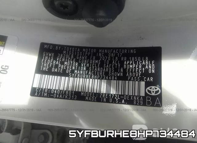 5YFBURHE8HP734484 фото 10