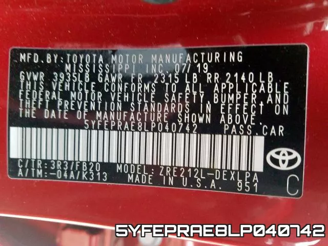 5YFEPRAE8LP040742 фото 2