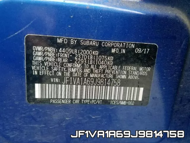 JF1VA1A69J9814758 фото 2