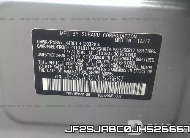 JF2SJABC0JH526667 фото 10