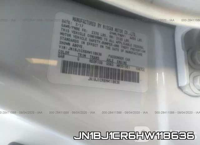JN1BJ1CR6HW118636 фото 10