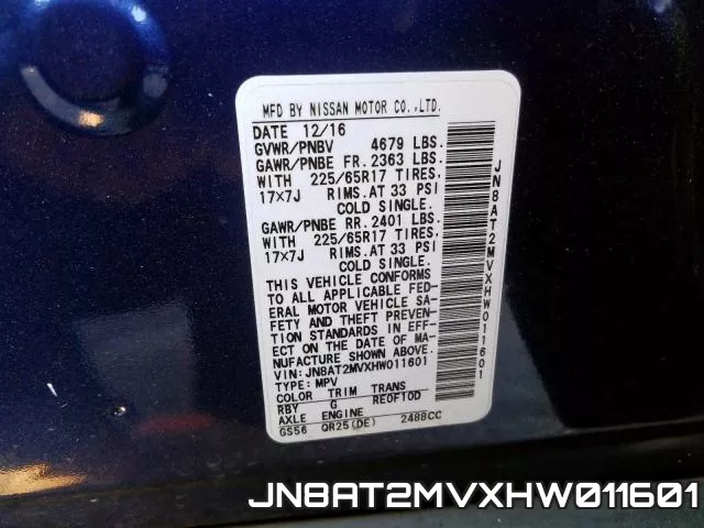 JN8AT2MVXHW011601 фото 2