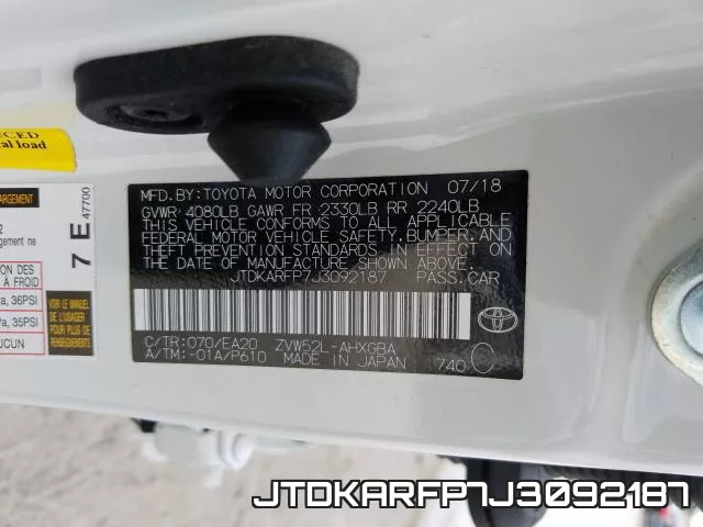 JTDKARFP7J3092187 фото 2