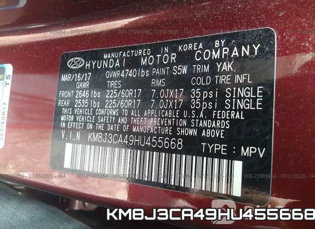 KM8J3CA49HU455668 фото 10