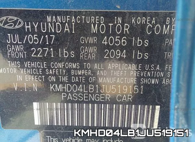 KMHD04LB1JU519151 фото 10