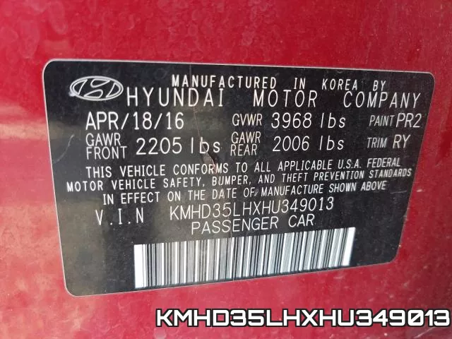KMHD35LHXHU349013 фото 2