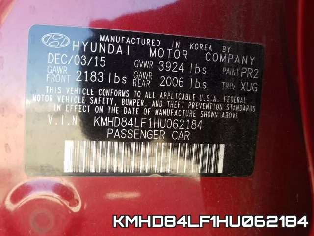 KMHD84LF1HU062184 фото 2