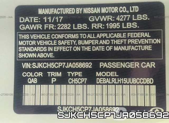 SJKCH5CP7JA058692 фото 10