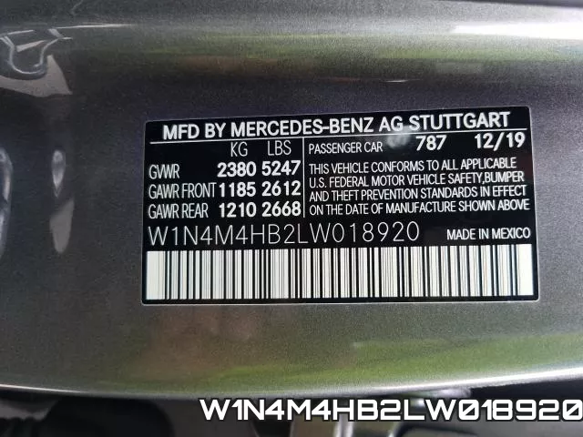 W1N4M4HB2LW018920 фото 2