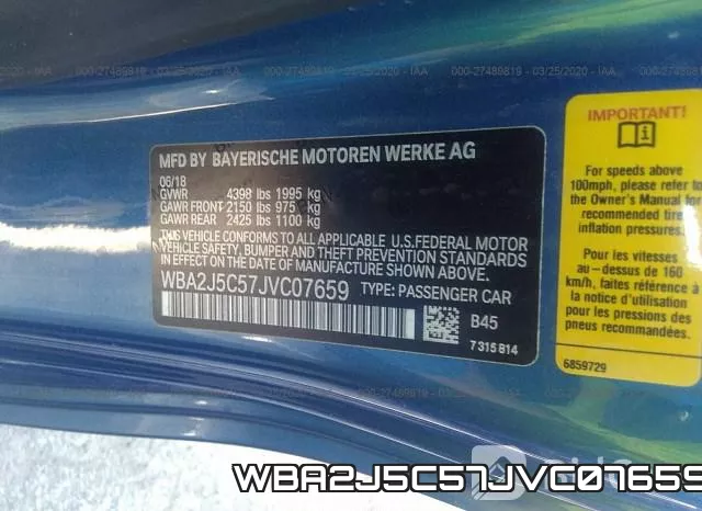 WBA2J5C57JVC07659 фото 10