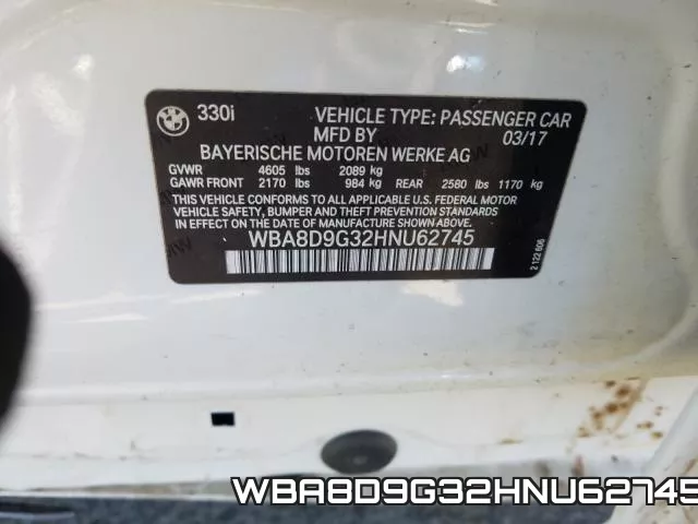 WBA8D9G32HNU62745 фото 2
