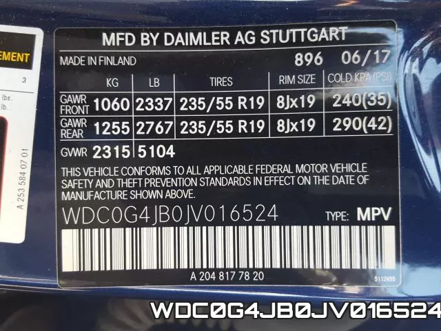 WDC0G4JB0JV016524 фото 2