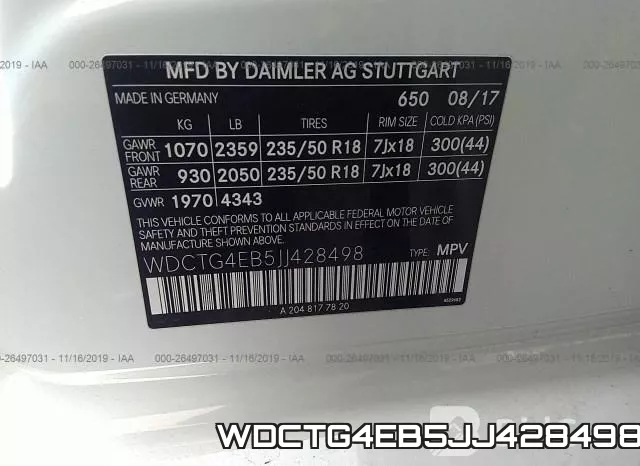 WDCTG4EB5JJ428498 фото 10