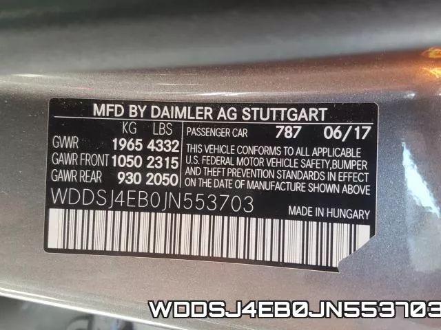 WDDSJ4EB0JN553703 фото 2
