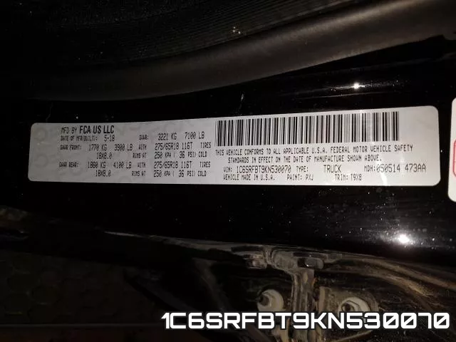 1C6SRFBT9KN530070 фото 2