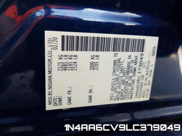 1N4AA6CV9LC379049 фото 2