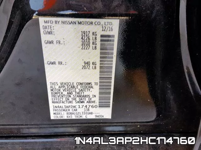 1N4AL3AP2HC174760 фото 2