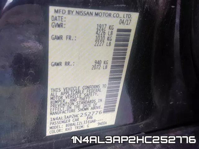 1N4AL3AP2HC252776 фото 2