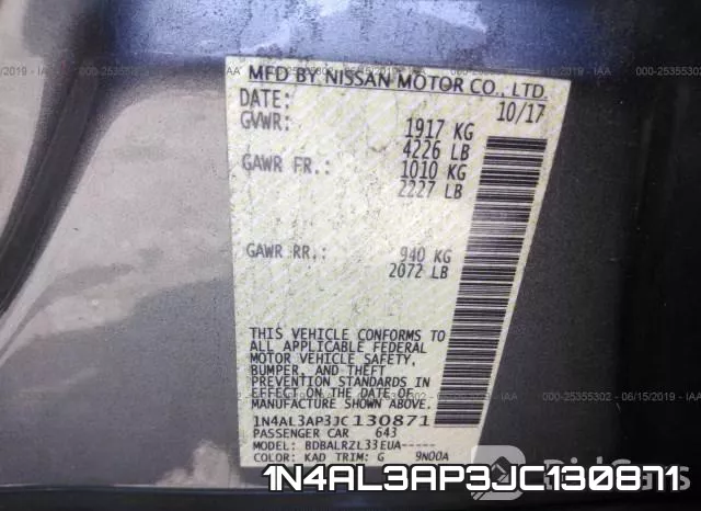 1N4AL3AP3JC130871 фото 10