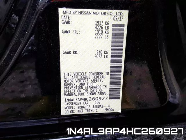 1N4AL3AP4HC260927 фото 2