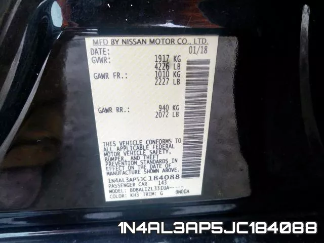 1N4AL3AP5JC184088 фото 2