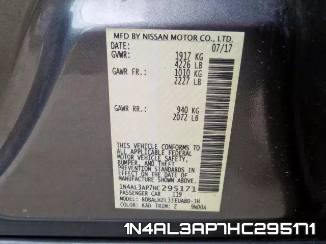 1N4AL3AP7HC295171 фото 2