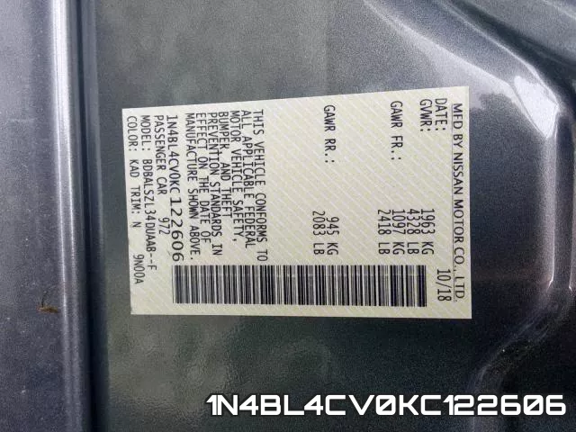1N4BL4CV0KC122606 фото 2
