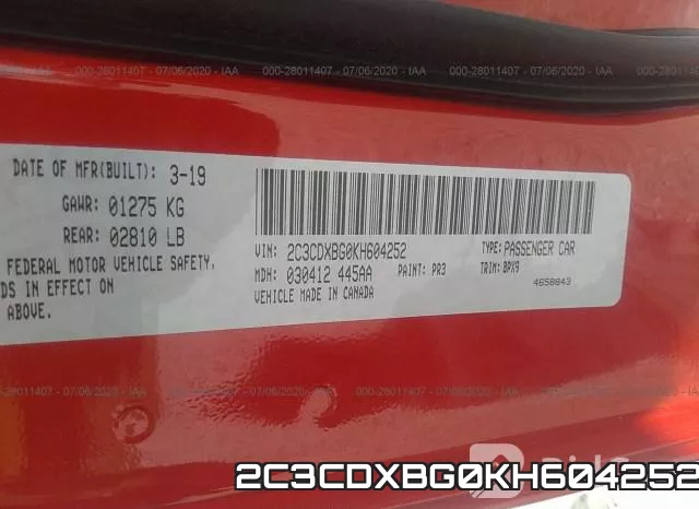 2C3CDXBG0KH604252 фото 10