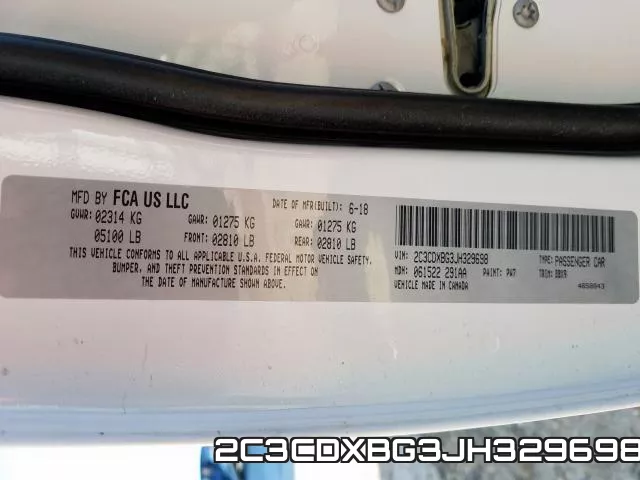 2C3CDXBG3JH329698 фото 2