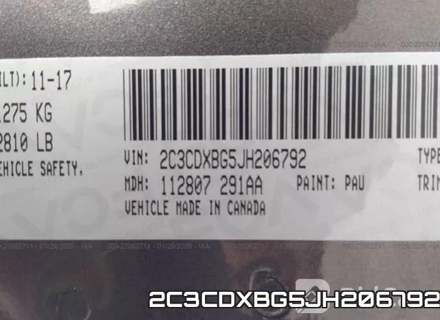 2C3CDXBG5JH206792 фото 10