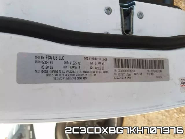 2C3CDXBG7KH707376 фото 2