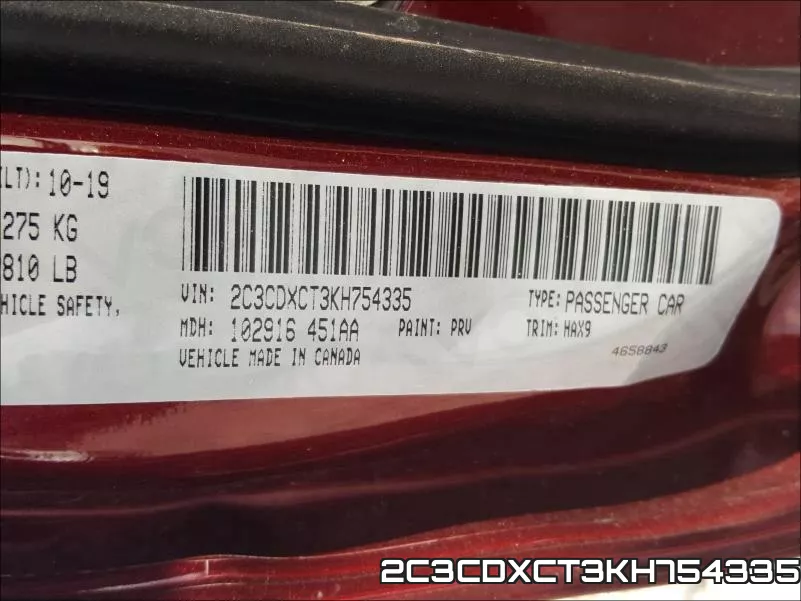 2C3CDXCT3KH754335 фото 2