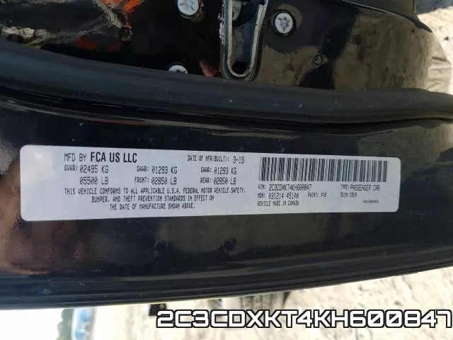 2C3CDXKT4KH600847 фото 2