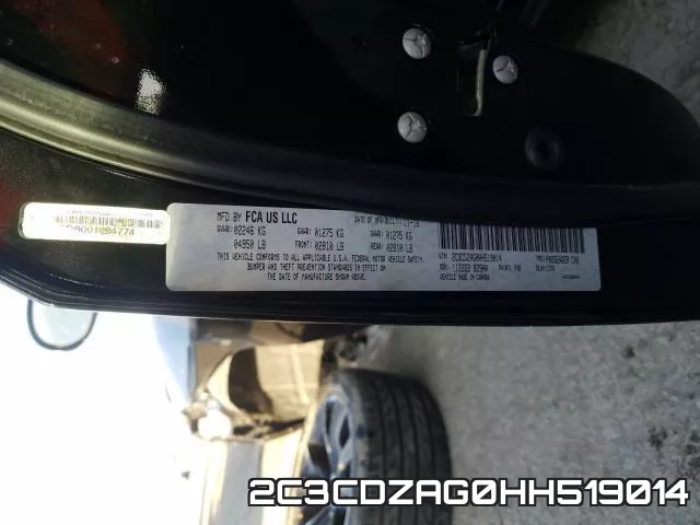 2C3CDZAG0HH519014 фото 2