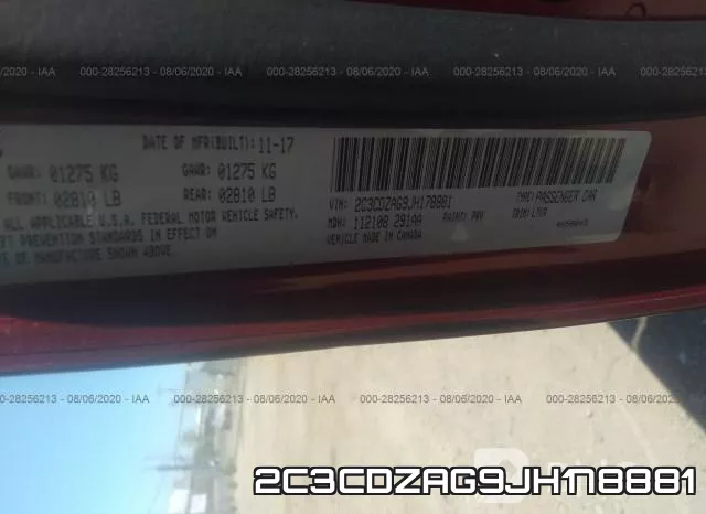2C3CDZAG9JH178881 фото 10
